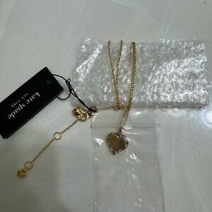 Kate Spade Gold Necklace with Multicolor Heart Pendant